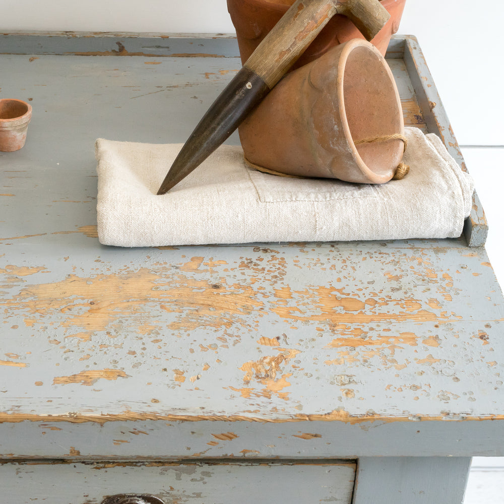 ORIGINAL PAINTED RUSTIC WORK TABLE