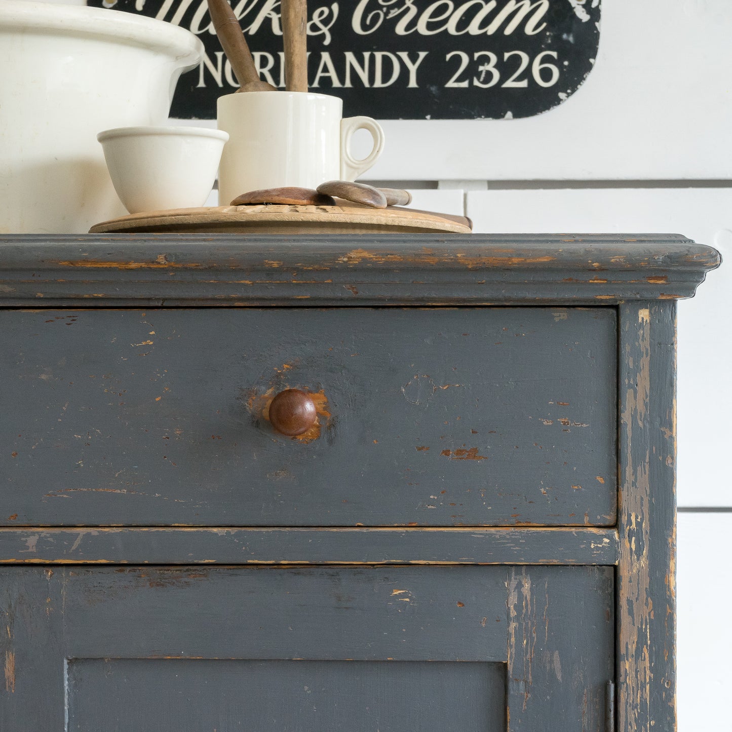 TIMEWORN PAINTED CUPBOARD