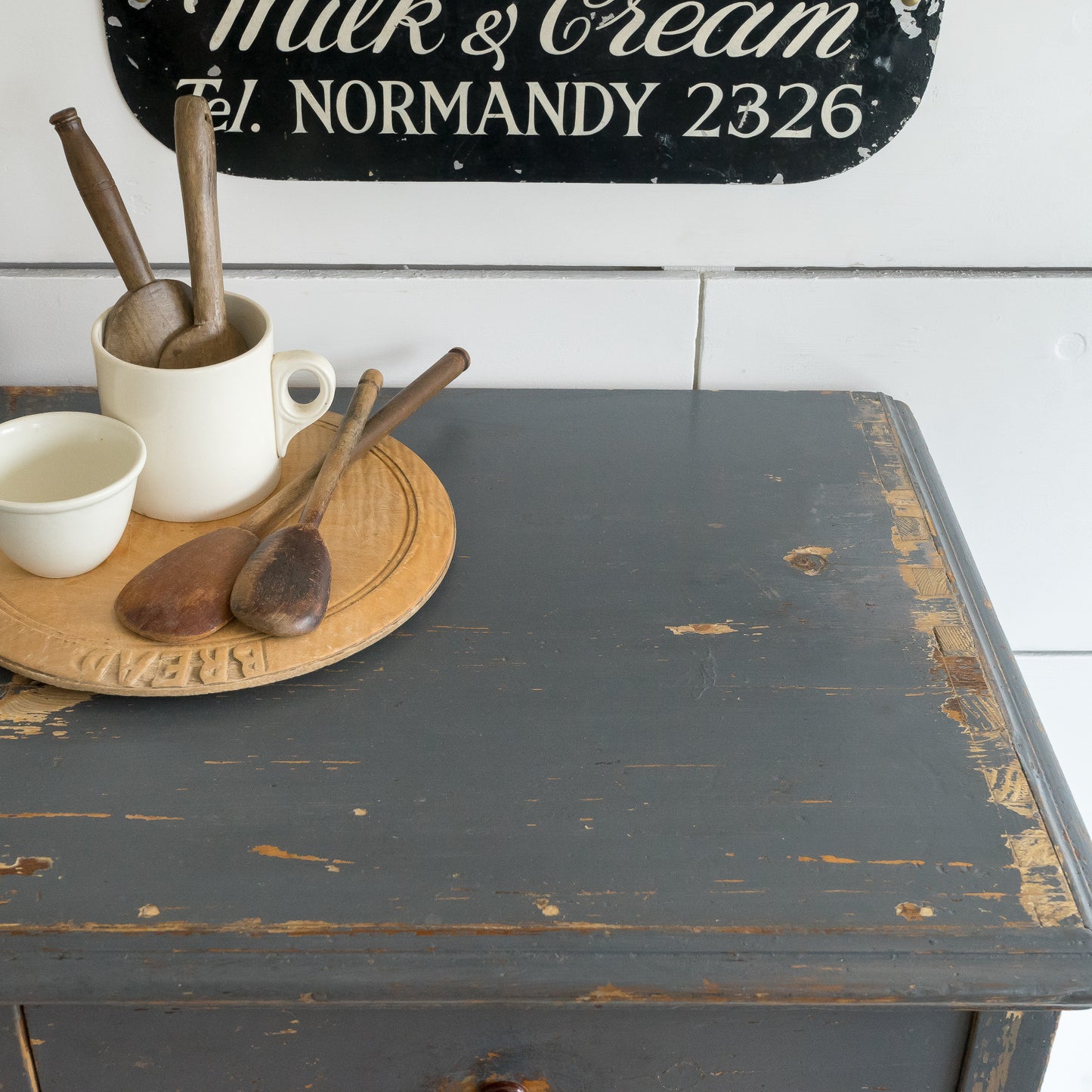 TIMEWORN PAINTED CUPBOARD