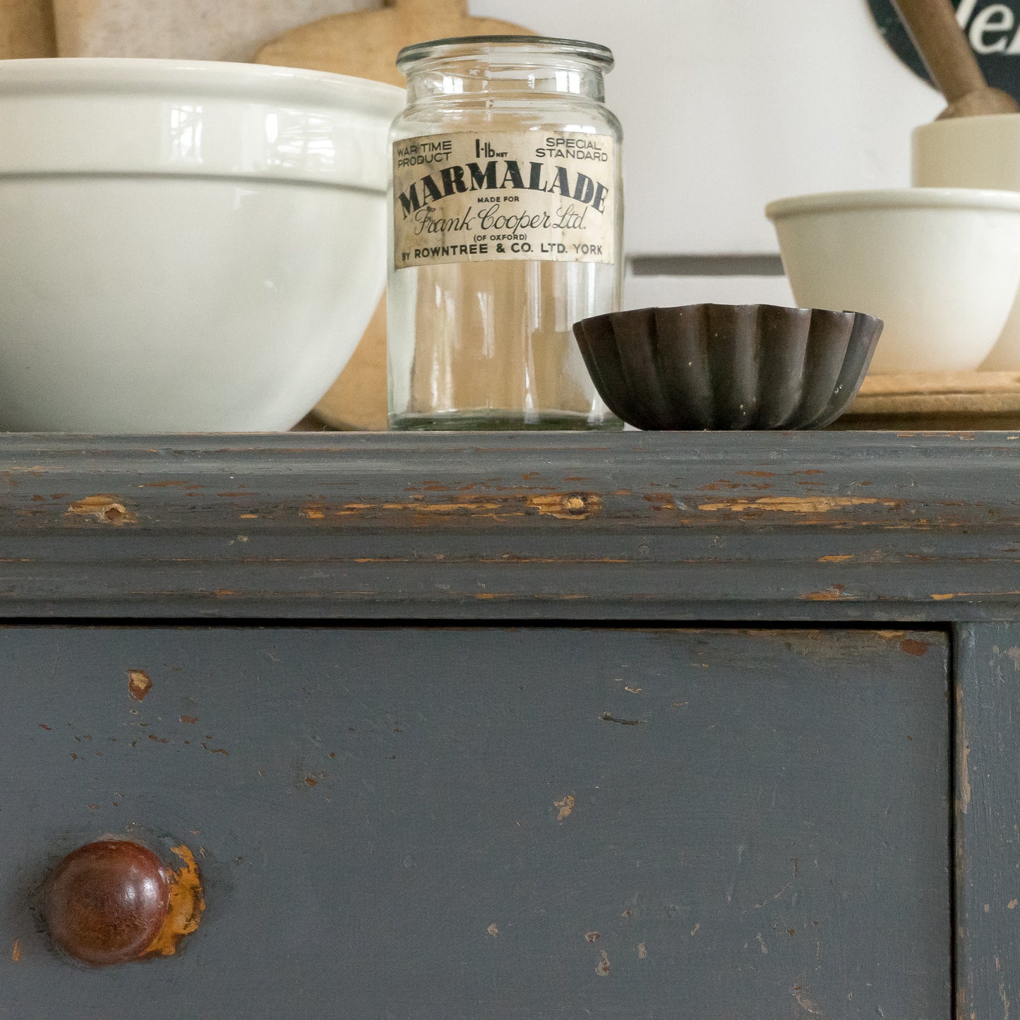 TIMEWORN PAINTED CUPBOARD