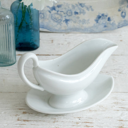 Vintage French Ironstone Sauce Boat