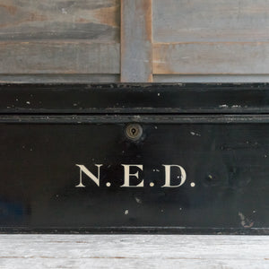 VINTAGE METAL DEED BOX